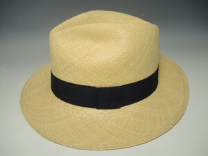 651/○ジュニュイン パナマハット 帽子 ベージュ 麦わら帽子 ファッション レディース GENUINE PANAMA HAT