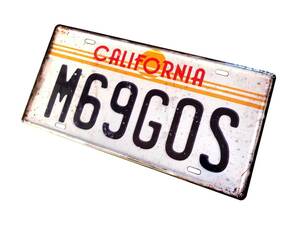 米国,USAナンバープレート,実物大,復刻版/California,M69