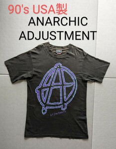 ANARCHIC ADJUSTMENT アメリカ製 Tシャツ 90s ビンテージ VINTAGE アナーキックアジャストメント