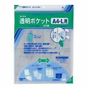 【新品】（まとめ） コレクト 透明ポケット OPP0.06mm厚 CF-440L 20枚入 【×10セット】