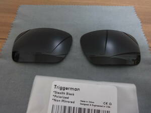 トリガーマン用 カスタム偏光レンズ（9314アジアンフィット不可） BLACK Polarized 新品　Oakley TRIGGERMAN Sunglasses　TRIGGER MAN