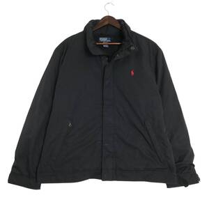 Polo by Ralph Lauren ポロ ラルフローレン ウィンドブレーカージャケット ブラック (メンズ XL) 中古 古着 A1568