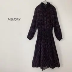 MEMORY オンワード　ロングワンピース　XL相当　大きめ　昭和レトロ