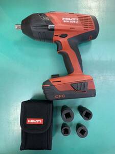 中古品 HILTI 21.6V 充電式インパクトレンチ SIW22T-A 本体 バッテリー1個 ホイールナット（ヒルティ用 ロゴあり） ヒルティナットケース