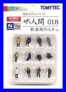 ザ・人間018 歓楽街の人々（B）　TOMYTEC　ジオコレ　情景コレクションシリーズ　鉄道模型　人　人間　ミニチュア　1/150　Nゲージ