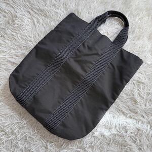 未使用品級●HERMES エールライン●カバス トートバッグ ビジネスバッグ●メンズ●グレー●A4収納 PC収納可能