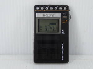 ★☆SONY 山ラジオ ワイドFM対応 イヤホン内蔵FM/AMポケットラジオ ICF-R354M 動作品 オマケ新品電池付き☆★