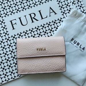 【新品】 FURLA BABYLON 三つ折り財布 　ベージュ　コンパクト