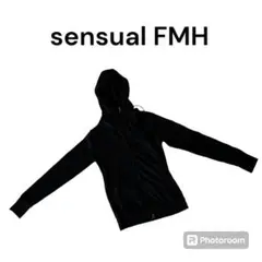 【sensual FMH/ボリュームネックパーカー黒　指穴付き