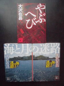 「大沢在昌」（著） ★やぶへび／海と月の迷路（上・下）（吉川英治文学賞受賞作）★ 以上３冊　初版（希少）　2015／16年度版　講談社文庫