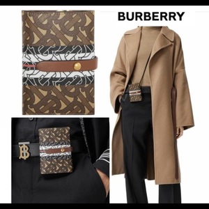 ● BURBERRY バーバリー モノグラム ストライプ ストラップ付 ストラップウォレット ショルダーバッグ財布 ウエスト財布 新品 ユニセックス