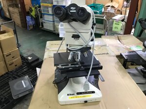 12-30-834 ★AL 中古　Nikon ニコン OPTIPHOT-100S 金属顕微鏡 工業用顕微鏡 光学機器 顕微鏡 通電確認済