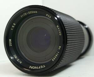 ~実写確認済~ ☆実用品・人気の望遠レンズ☆　ペンタックス1眼レフ用(Kマウント) TEFNON H/D-MC ZOOM f=75-300mm F5.6 (I0415)