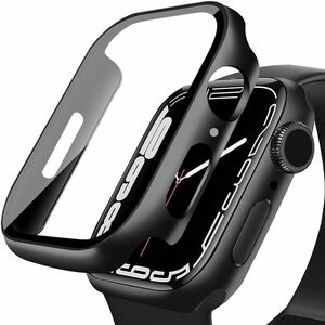 Apple Watch ケース 45mm ガラスフィルム 一体型　ブラック