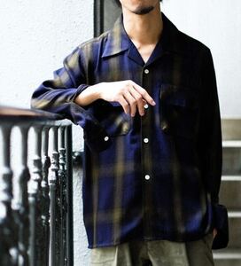 【サイズS】 Needles Classic Shirt - R/W Ombre Plaid Jq. ニードルズ　クラシックシャツ　オープンカラー 古着 長袖シャツ