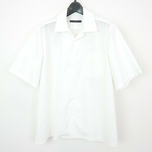 19SS SOPHNET. ソフネット SOPH ソフ S/S BOX REGULAR COLLAR SHIRT ポリエステル 半袖 無地 シャツ WHITE Ｓ