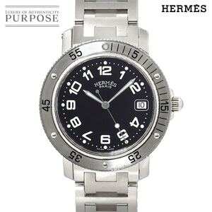 エルメス HERMES クリッパーダイバー CL7 710 ヴィンテージ メンズ 腕時計 デイト ブラック クォーツ ウォッチ Clipper Diver 90255978