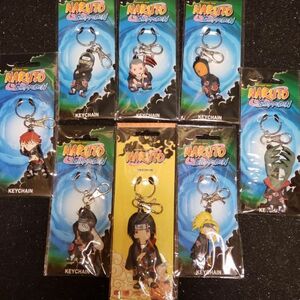 NARUTO ナルト【 暁 ８種】ラバー キーホルダー　／　キーチェーン　イタチ サソリ デイダラ 飛段 鬼鮫 ゼツ トビ 角都 