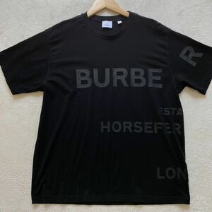 【極美品・現行タグ】 BURBERRY バーバリー メンズ ホースフェリー 半袖 Tシャツ トップス カットソー ラバーロゴ オーバーサイズ Mサイズ