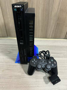 中古動作品 SONY PlayStation 2 本体 SCPH-50000 ソニー プレイステーション2 コントローラ1個 ディスクトレイ前面部欠損 封印シールなし