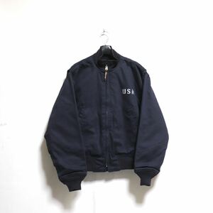 希少【alpha industries アルファ インダストリーズ】JACKET COMBAT WINTER/USN NAVY/ステンシル/ジャケット ブルゾン