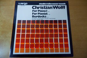 I6-250＜LP/独盤/美盤＞Christian Wolff For Piano I / For Pianist / Burdocks