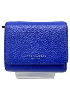 MARC JACOBS◆3つ折り財布/レザー/BLU/レディース/M0008456