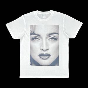 新品 ビッグプリント MADONNA マドンナ ライクアヴァージン マテリアルガール 80s 洋楽 クイーンオブポップ Tシャツ オーバーサイズ XL(LL)