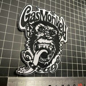 ★アイロンワッペン★GasMonkey★ガスモンキー★白黒