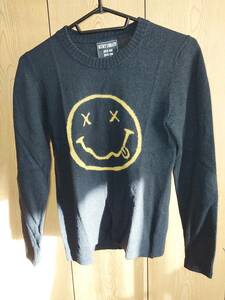 【美品】HYSTERIC GLAMOUR ヒステリックグラマー　NIRVANA ニルバーナ　カートコバーン　カシミヤ混　ニット サイズ S