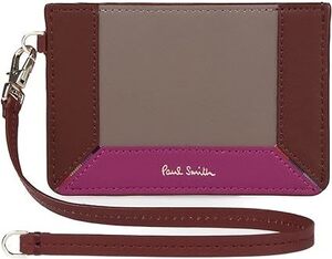 ○★新品未使用　Paul Smith (ポールスミス)　コントラストカラーブロック　ストラップ付パスケース　トープ★○