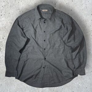 ★サイドステッチ雰囲気◎★BEAMS LIGHT 長袖シャツ sizeS(M相当) グレー系 COTTON100% ビームス 古着 クリーニング プレス済み 1647