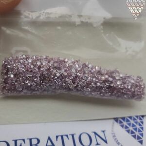 15 ピース 0.005 ct 合計 約 0.075 ct Fancy Pink -Fancy Intense ±I1 天然 ピンク ダイヤモンド メレ 量り売り 品