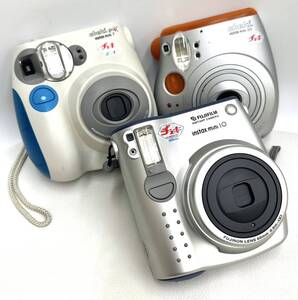 ■記憶に残る1枚を! FUJIFILM 富士フィルム チェキ 3台 まとめ cheki i instax mini 7/10/20 インスタントカメラ 動作未確認【E4844AM】