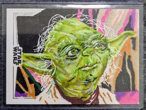 2024 Topps Chrome Star Wars スター・ウォーズ Sketch Card スケッチカード Yoda ヨーダ David Willingham