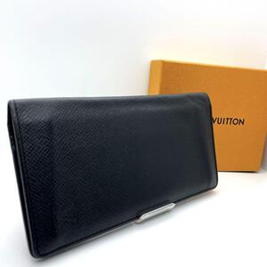 極美品 Louis Vuitton ルイヴィトン タイガ ポルトフォイユ ブラザ アルドワーズ 長財布 黒 オーガナイザー ト折り財布　M32572