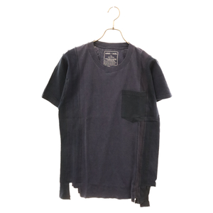 Needles ニードルス ND Rebild 7Cuts Solid S/S 再構築 ソリッド カットソー 半袖Tシャツ ネイビー