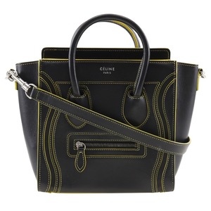 CELINE セリーヌ ラゲージナノショッパー ハンドバッグ カーフ レディース【I131824069】中古