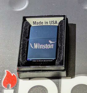 ZIPPO ウィンストン ブルーチタン ジッポー ＪＴ Winston ２０１５年製 限定 ジッポ タバコメーカー