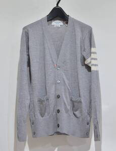 THOM BROWN トムブラウン 袖 ライン ウール カーディガン 1 Y-329341