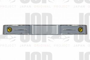 10t 大型 レトロ オバQ メッキ バンパー イエロー フォグ 付き 汎用 3分割 バス バンパー 10トン 新品 小型 H270mm W2400mm