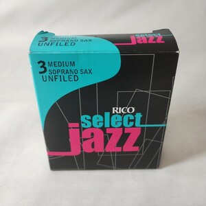 K1815 RICO リコ ソプラノサックス リード 10枚入り Select jazz セレクトジャズ 3ミディアム アンファイルド 楽器 音楽