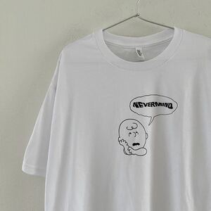 チャーリーブラウン NEVER MIND Tシャツ XL nirvana スヌーピー ピーナッツ