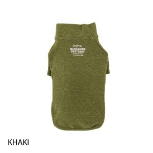 【Sサイズ】 MANDARINE BROTHERS マンダリンブラザーズ Tシャツ カーキ ヒートテック 犬服 2022 SKIN TIGHT WARM T-SHIRT KHAKI