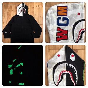 ★蓄光★ City camo シャーク パーカー Mサイズ shark full zip hoodie a bathing ape BAPE エイプ ベイプ アベイシングエイプ 迷彩 hnz0