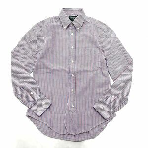 【美品】GITMAN VINTAGE for SHIPS ギットマン ヴィンテージ シップス 別注 トリコ シアサッカー ボタンダウンシャツ 14H/長袖 シャツ BD