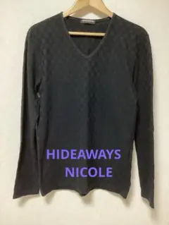 HIDE AWAYS NICOLE  メンズ長袖Tシャツ  黒　Ｌ