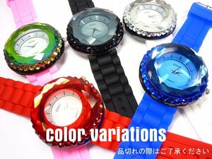 1000円～ 腕時計 (黒 ピンク 青 白) 4色セット 計8個 まとめ売り キラキラ アクリルストーン オシャレ時計