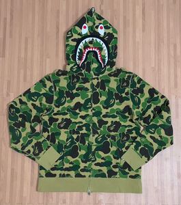 ★激レア★ APE abc camo green シャークパーカー L kaws パーカー