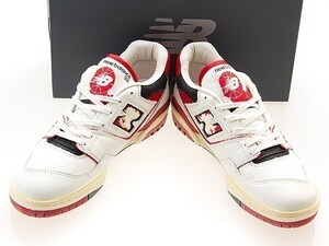 新品/NEW BALANCE/ニューバランス/BB550VGA/ユニセックス/550 VINTAGE PACK/WHITE/RED/BLACK/ホワイト/レッド/ブラック/ワイズD/23.5cm